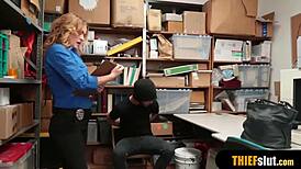 Blonde milf and her submissive in real life sex scene