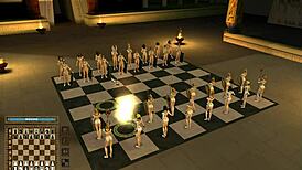 Egyptian queen dominates her submitted during an erotic chess