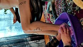 Foot lovers with a milf- hot and sexy feet in foot worship