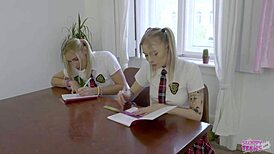 In a bisexual version of one of the segment’s most popular series, students let lose their inner lesbians in a threesome