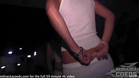 College girls wear tight and wet T-Shirts for the event