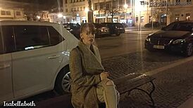 Public escort swallows cum in High Definition part01