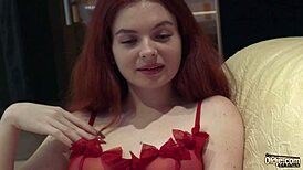 Her boyfriend's hot girlfriend gets hardcore and coated cum on her chest