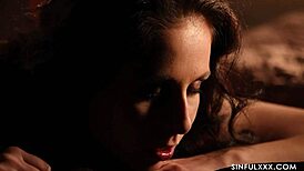 Another woman exploring a husband's rear; close up