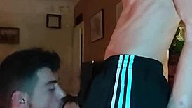 Gagging homo footage of oral sex results to this hardcore anal bang