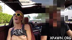 Amateurs getting rough in the shop with doggystyle and blowjobs