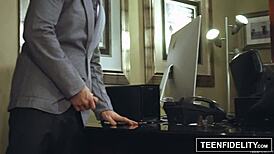 In this internal cumshot video Gina Valentina is creampied by her teacher