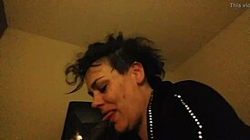 Milf deepthroats massive black cock in studio 6