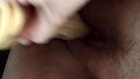 i got my slut wife to ride a big dildo, she's so bbw and chubby, it was intense