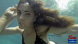 Molly Jane's Erotic Mermaid Strips Underwater!