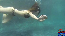 Molly Jane's Erotic Mermaid Strips Underwater!