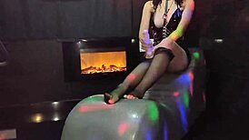 Teen Latina In Latex Dress And Fishnet Stockings Part 2