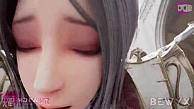 Divine Priestess Delivers Punishment In Animated Cartoon World