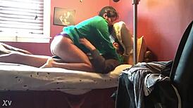 Cute girl shares hardcore sex with boyfriend, cumming intensely.