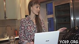 Teen sucks cock hard before intense fucking