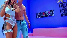 New bitch shows blowjob skills on webcam