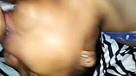 Amateur b gives sloppy blowjob to cock again