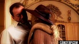 Hot blonde stars in steamy porn video scene