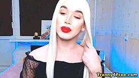 wonder shemale teases with huge cock