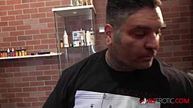 hey, sully savage is getting that fresh uv tattoo on her forehead, looks so cool