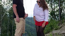 Chatting about exhibitionist banging a wild nympho stranger