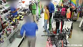 Security Officer Mike Rips Clothes And Deepthroats Shoplifter Kay Lovely