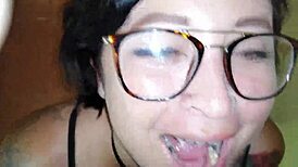 sammy swallows every drop after those intense blowjobs, loving the taste.