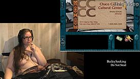 Naked Brunette BBW Scarlet Engages in Detailed Hand Play Fetish with Piercings and Tattoos