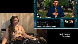 Naked Brunette BBW Scarlet Engages in Detailed Hand Play Fetish with Piercings and Tattoos