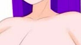 hey, watch this cute anime babe strip naked and show her big tits