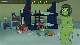 18titans episode 34 features deep penetration in green pussy with big tits