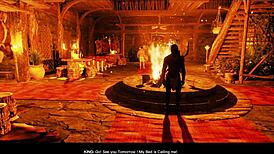 Brunette Wife Groped by Cock in Pool 3D Cartoon