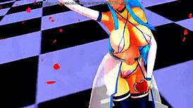 Watch the half-naked girl dance