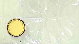 flexible asian girl with a fetish for food and feet during masturbation