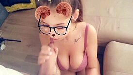 A blonde latina girlfriend sucks her friend's cock before they fuck.