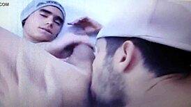 Twink performs intense rimjob on gay partner in detailed session