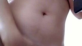 Pretty Brazilian novinha masturbates while husband works