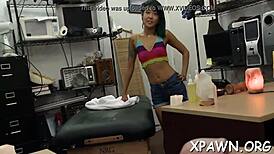 Reality scene with a wild slut in action