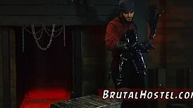 Rough throat cum on cristi ann!