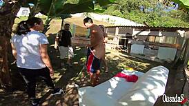 Sandros lima and Tony Tigrao big tits double penetration with Katharine Madrid her first time in a real porn video