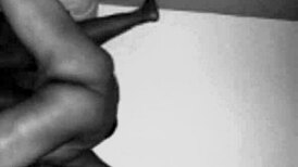 skinny girl explores phat butt in homemade hood fucking