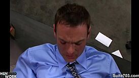 Watch these naughty gays lick and fuck asses at work!