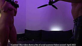 Intense Latex BDSM Deepthroat Session With Gay Scammer