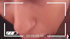 Teen tries good girl blowjob