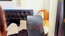 Beautiful Colombian Latina with Big Tits Masturbates on Webcam