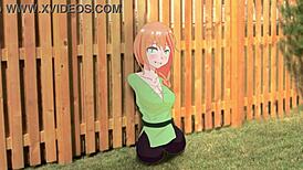 No arms Steve bangs helpless Alex in Minecraft hentai anime