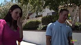 Car Blowjob Escalates to Hardcore Living Room Facial!