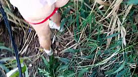 Obedient Asian Slave Blows Old Master by the River!