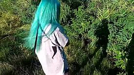 Obedient Asian Slave Blows Old Master by the River!