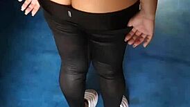 I let the neighbor fuck my sexy latina pussy before my husband came back, oh shit!